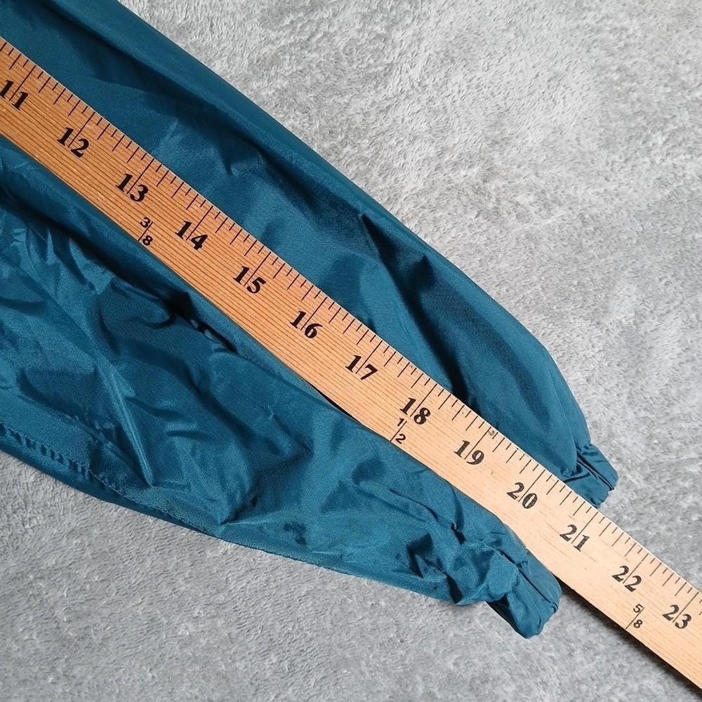 REI Elements Rain Jacket Kids Large 12/14 Teal Parka Outdoor Vintage 90s - Picture 12 of 15